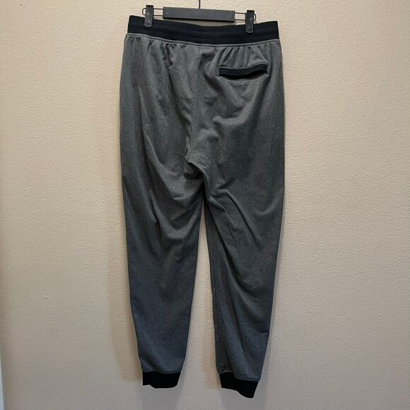 Under Armour Loose Cold Gear Jogger Pants Heather Gray Black Drawstring Sz L - Picture 3 of 7